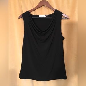 EUC. Black Calvin Klein Cowl Neck top. Size M.